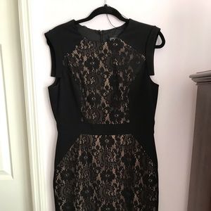 Adrianna Papel Sleeveless Black Sheath Dress Si12